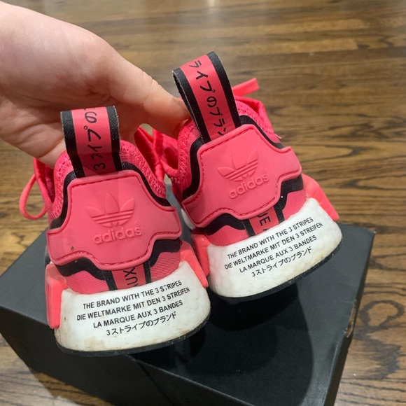 Good Condition Adidas NMD R1 Shoes Kids US Size 3.5 Pink & Black - Picture 13 of 16
